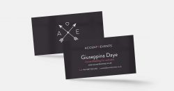 Accent Events business card by KidDotCo