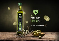The Sanctuary Olive Oil Co. label