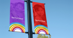 The First School flags