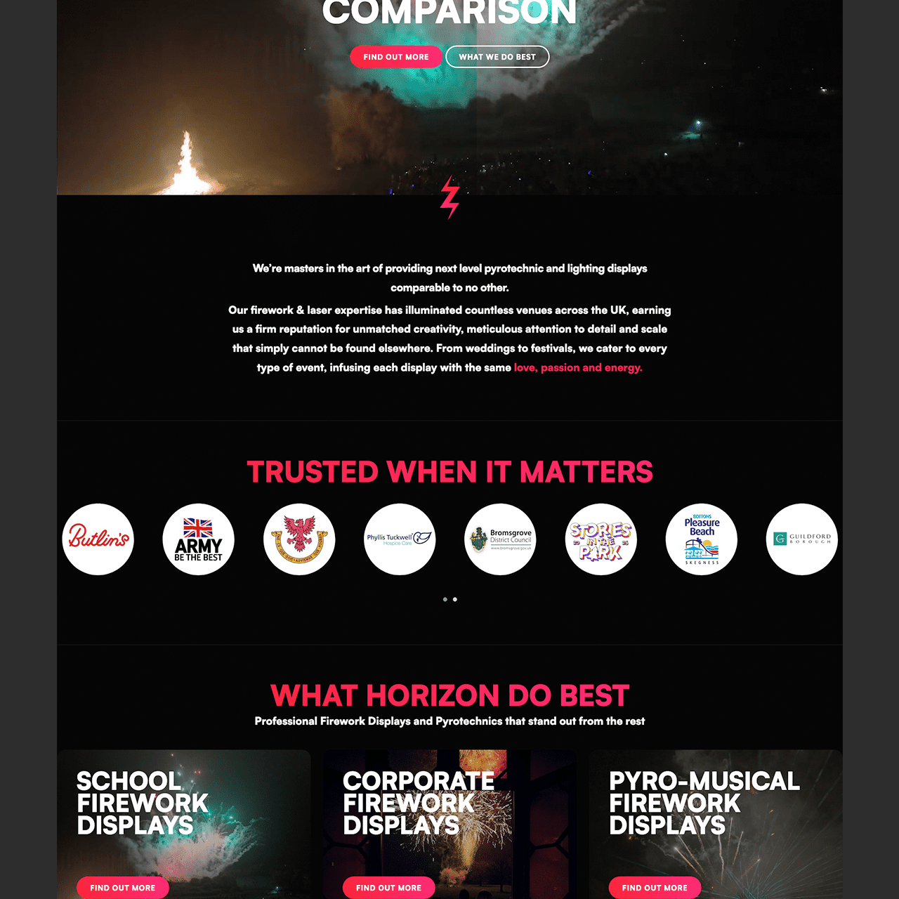 Horizon Fireworks - 6 - Homepage