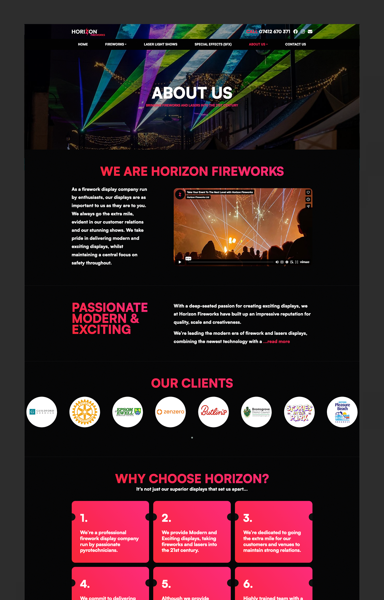 Horizon Fireworks About us page