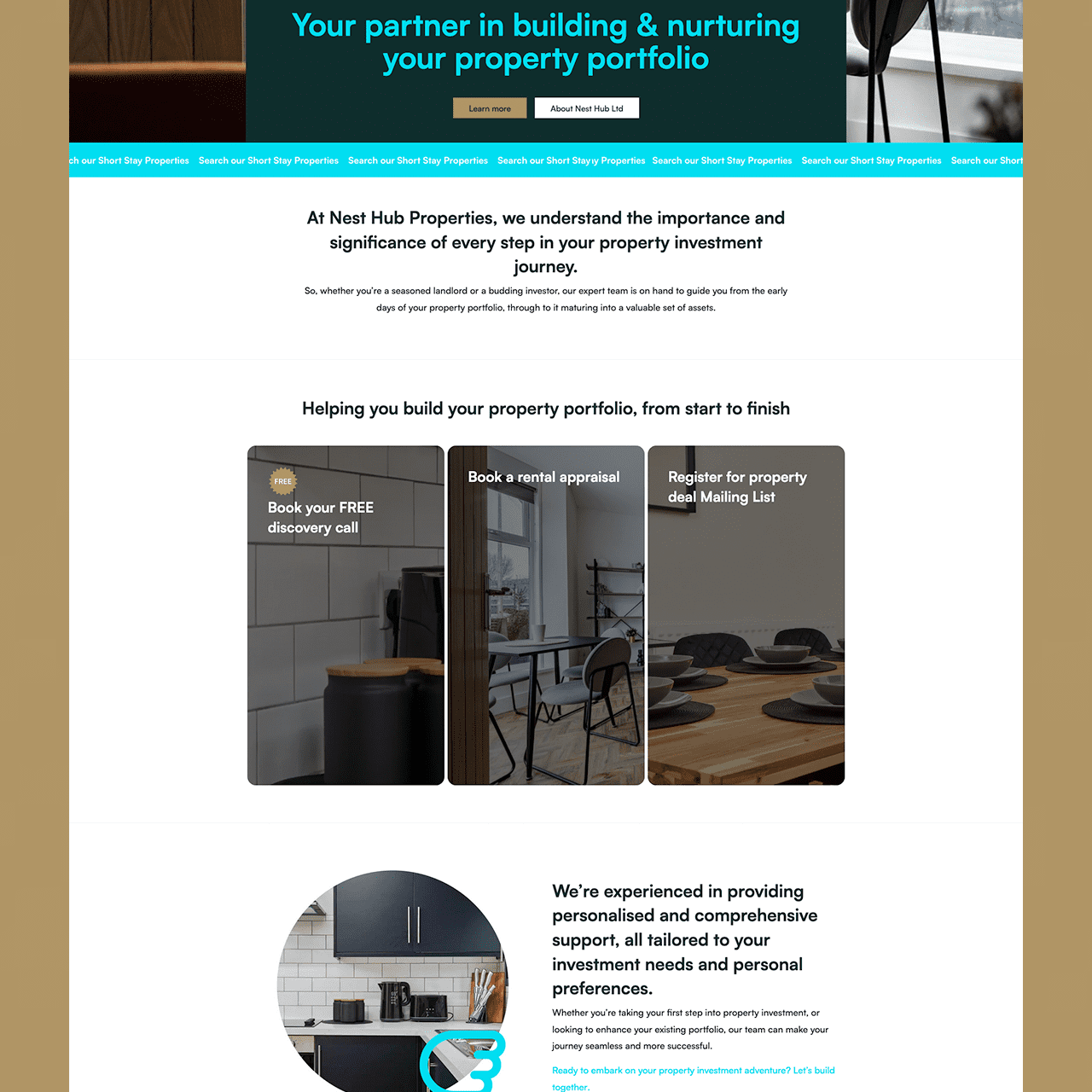 Nest Hub Properties website