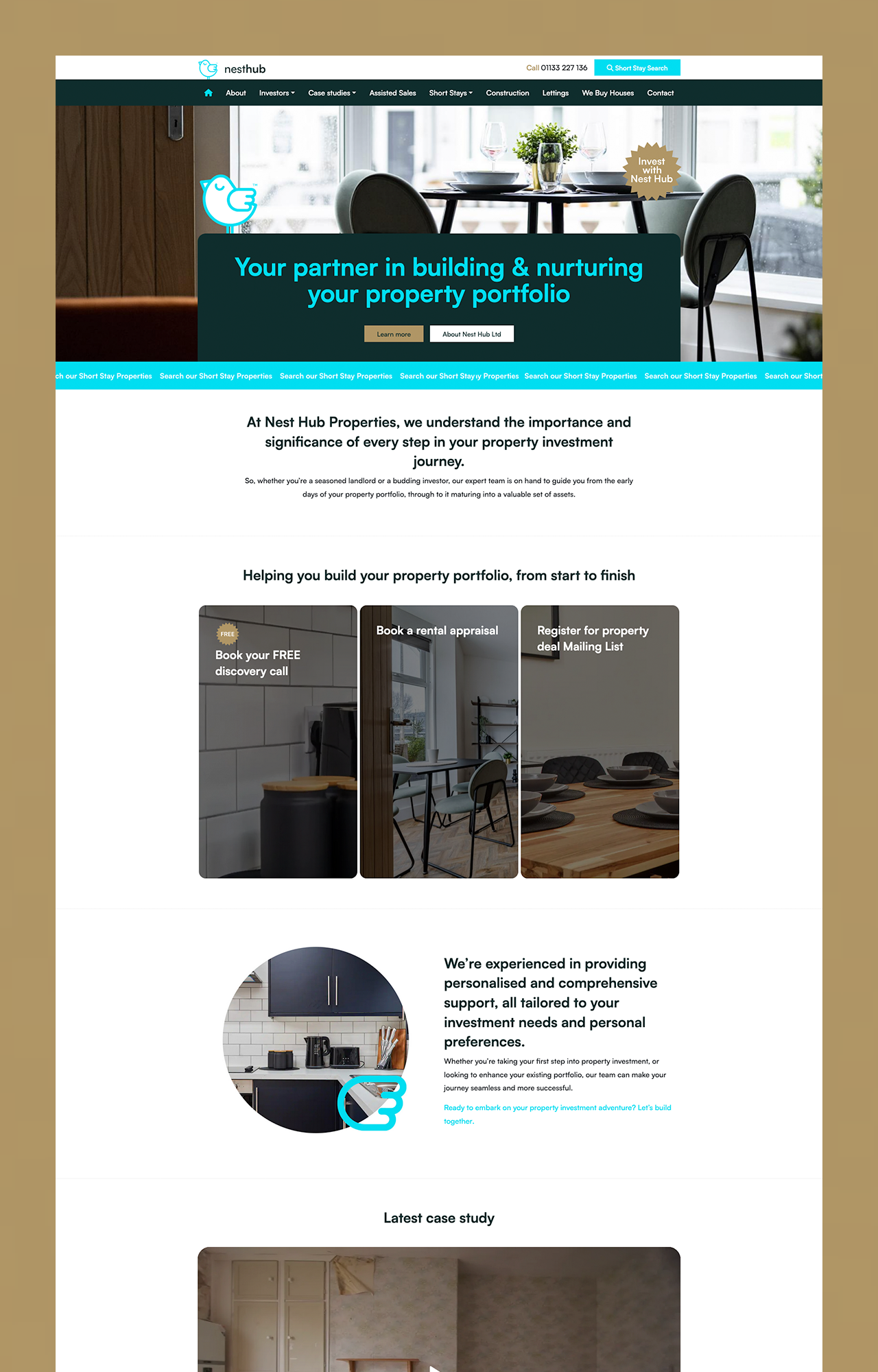 Nest Hub Properties website